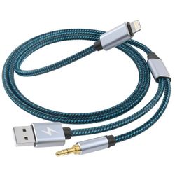 Lightning to 3.5mm Aux Cord Audio Jack 2 in 1 Charging Audio Cable 3.3ft