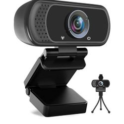 Avater HD Webcam 1080P with Microphone, PC Laptop Desktop USB Webcams 110-Degree Widescreen Web Camera with Rotatable Clip, Black (A-1)