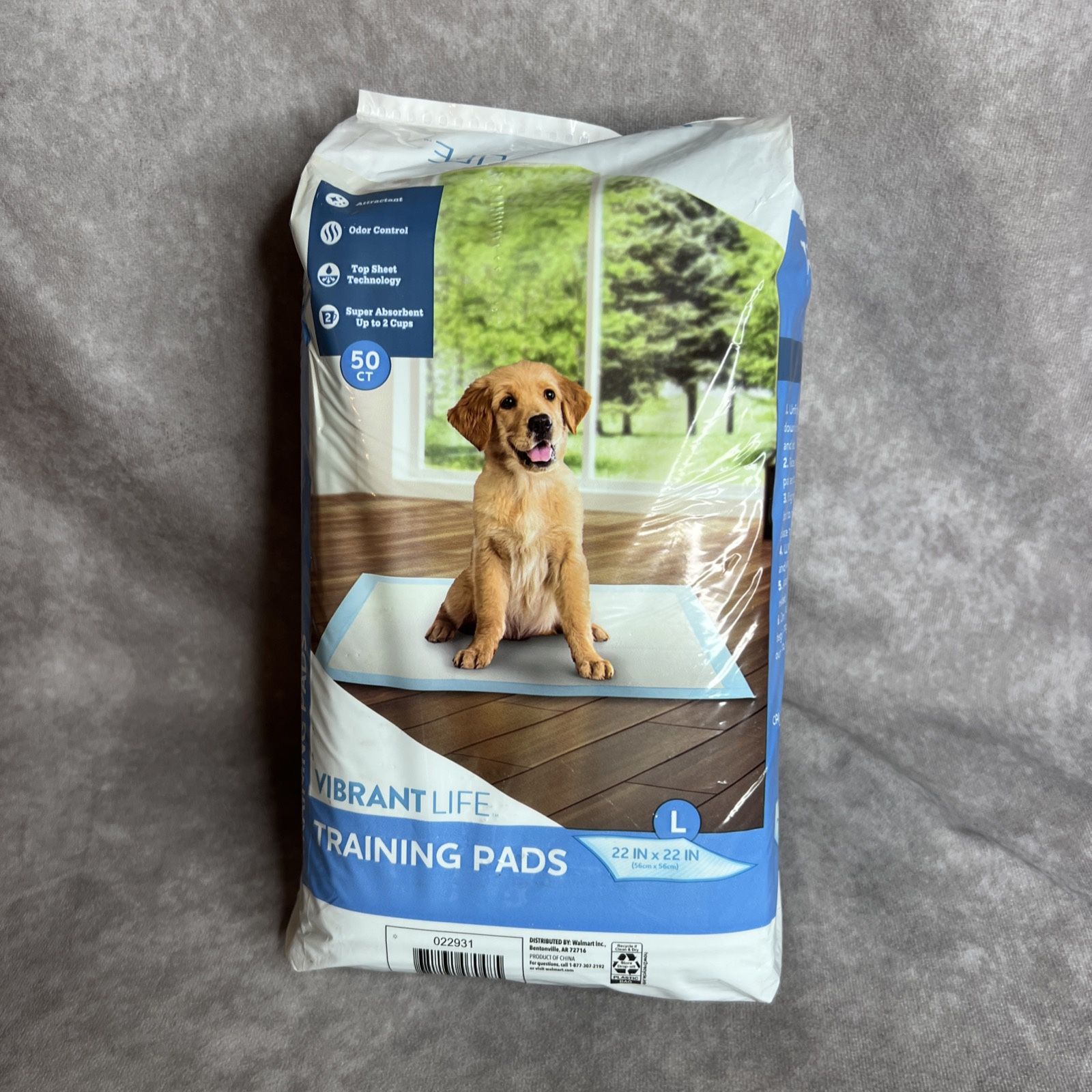 Vibrant Life Dog Training Pads β 50 Count, Large 22β x 22β Absorbent Puppy Pads