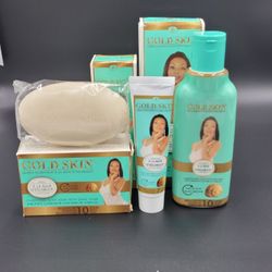 GOLD SKIN CLARIFYING WITH SNAIL SLIME  FAST ACTION : Lotion,Cream, Soap, (3)