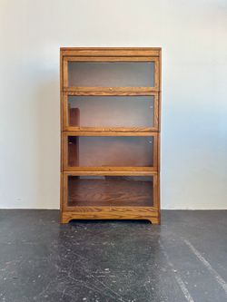 Antique Lundstrom Oak Barrister Bookcase – 4 Sections