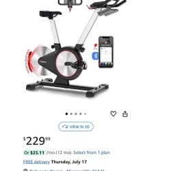  Sperax Exercise Bike, Stationary Bike for Home with Exclusive App, Magnetic Exercise Bike with Comfortable Seat Cushion, Indoor Stationary Bike wit