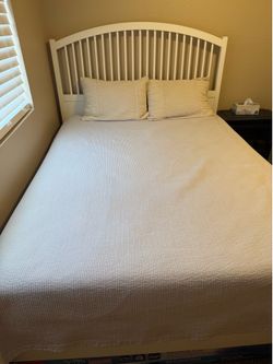 IKEA Queen bed frame and memory foam mattress