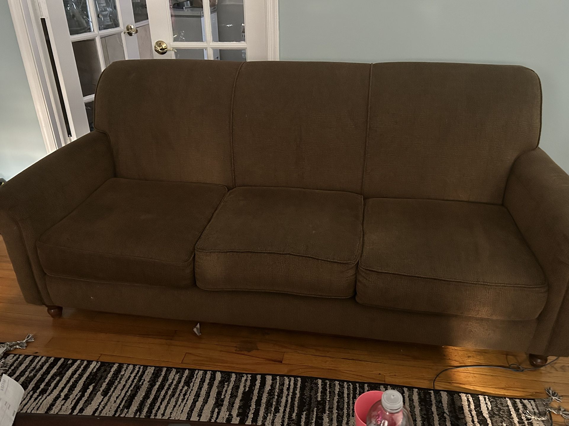 Two Brown Couch Two Brown Tables And Two Brown Lamp Add A Center Table Brown