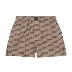 BALENCIAGA MONOGRAM PYJAMA SHORTS