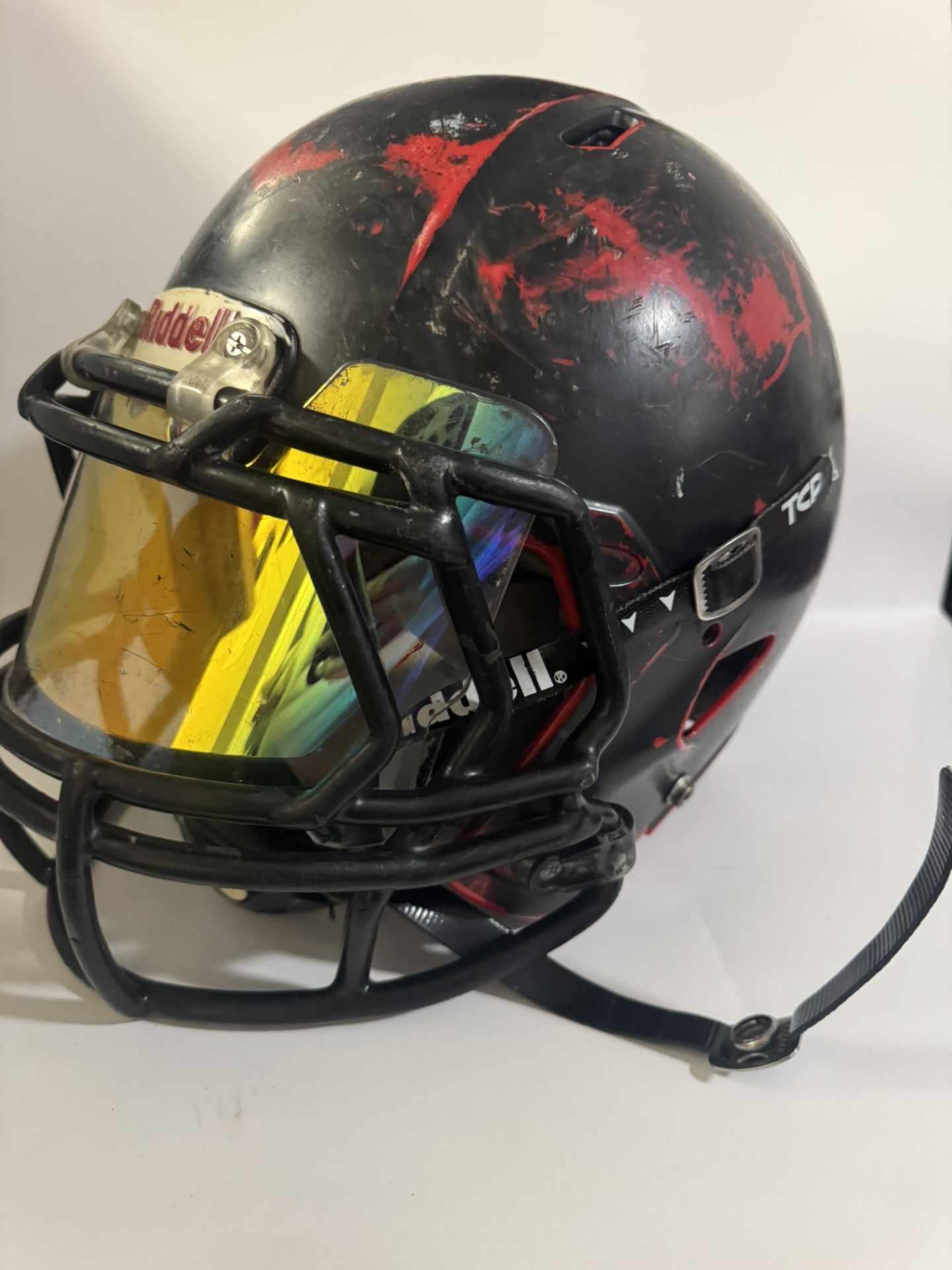 Youth Riddell Helmet And Shoulder Pads.