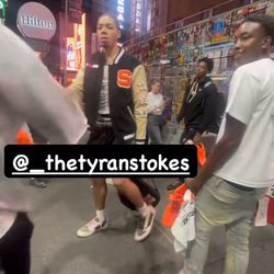 top high school basketball player in the United States star tyran stokes give me his shoes