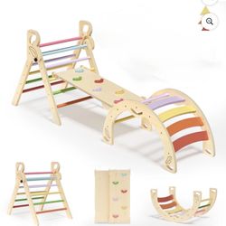 Triangle Climbing Set Lightweight Indoor Playground for Kids 3-Piece