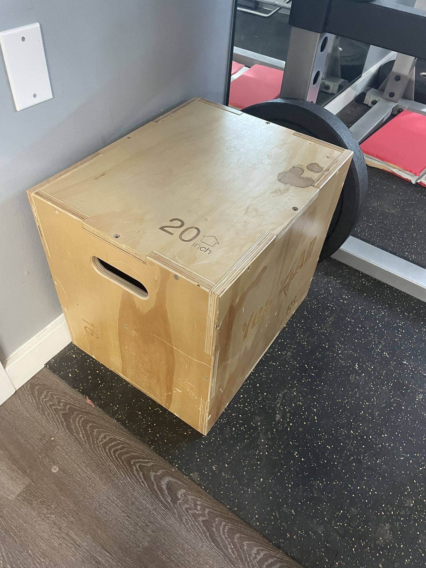 Yes4All Plyo Box, 3-in-1 Wooden Box Jumps for Home Gym, 450 lbs Boxes Step Up with Smooth Edges & Wide Built-in Handles for Jumping, Strength Training