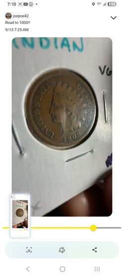 1908s indian head cent key date