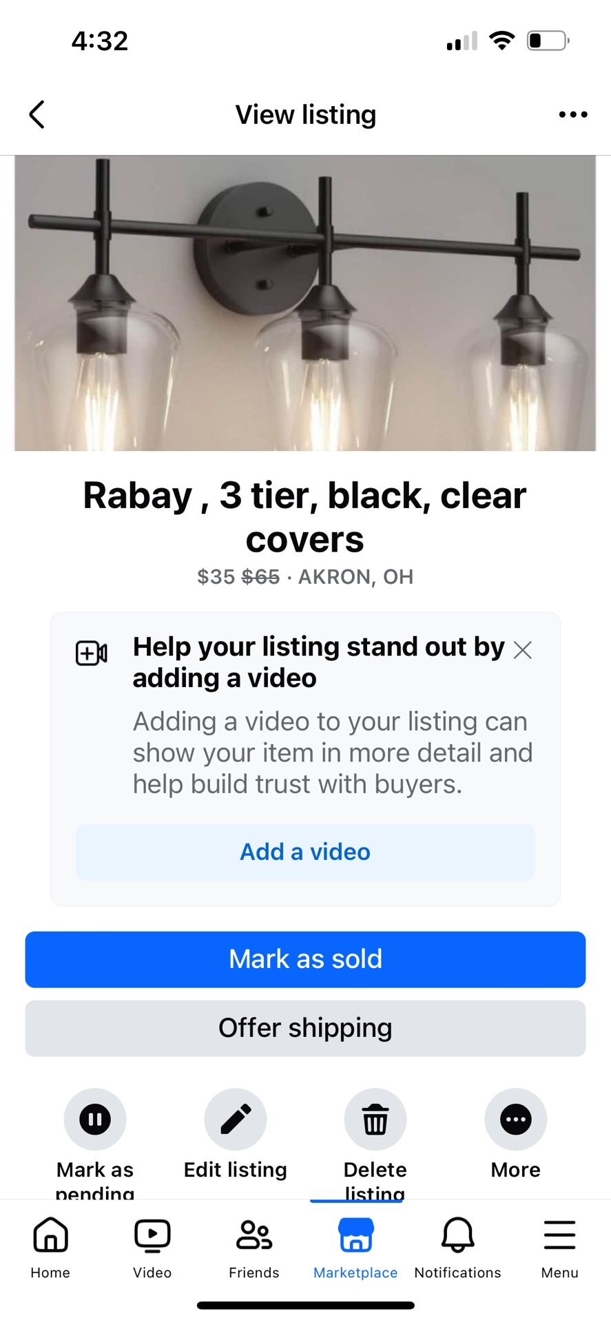 Rabay 3 Tier, Clear Covers, Black Metal