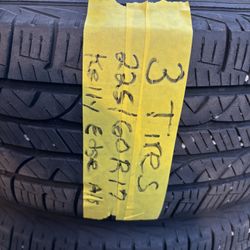 3 tires 225/60r17 Kelly edge touring all season good condition $135
