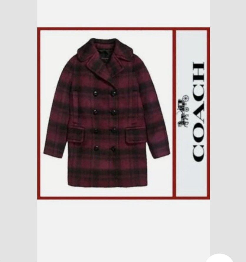 Coach Plait Long Peacoat Xs