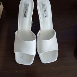 Steve Madden White Sandals