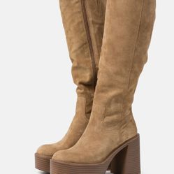 (New) Aldo RYKIEL - High heeled suede boots, US Size 9, Brown