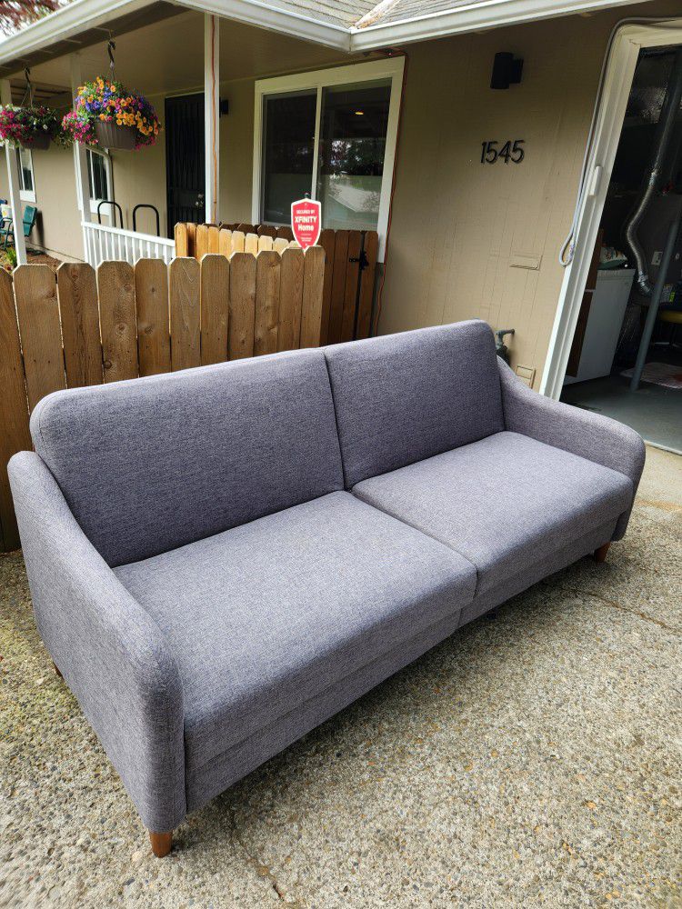 Modern DHP Heather Grey Convertible Sleeper Sofa-Excellent Condition!