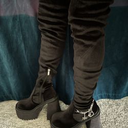 Charming Thigh High Platform Boots