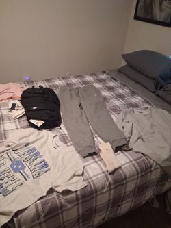 Nike backpack and clothes.