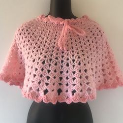Girls Crochet Poncho 