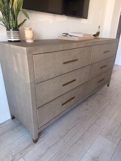 Restoration Hardware Shagreen 6 Drawer dresser