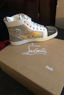 Christian louboutin spikes flat