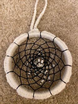 Handmade Dream Catcher with Beads and Feather Charms