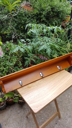 Wooden Coat Rack with shelf Entryway organizer