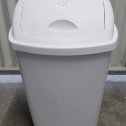 White Touch Top Trash Can