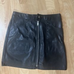 Black Leather Skirt Size 6