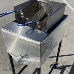 Double Deep Fryer New With Hosw And High Presure Burners/ Nuevo Fridora De Gas Propano Nuevo
