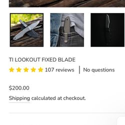 Lookout Fixed Blade Knife – Premium Compact Outdoor & EDC Survival Blade