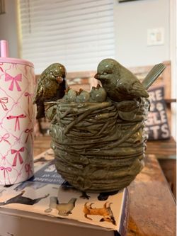Cute ceramic planter with birds