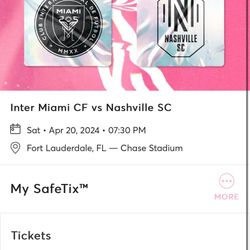 Tickets Para El Juego De Hoy: Inter Miami Vs Nashville 