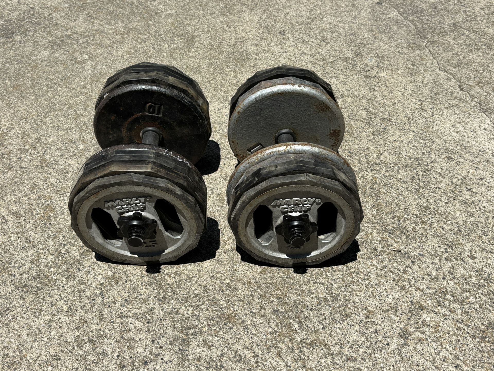 Standard 1” Adjustable Dumbbell Weights Set w/90lbs EZ Lift Plates