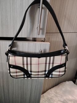 🔥 Authentic Burberry Nova Check & Leather Shoulder Bag - Made in Italy 🔥