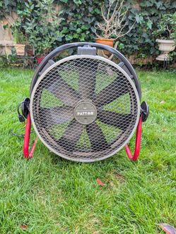 21"Patton High-Velocity Floor Fan Adjustable, 3-Speed Industrial, Workshop, Garage