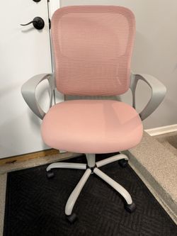 Brand New Pink/Grey Mesh Back Ergonomic Height Adjustable Reclining Office Chair