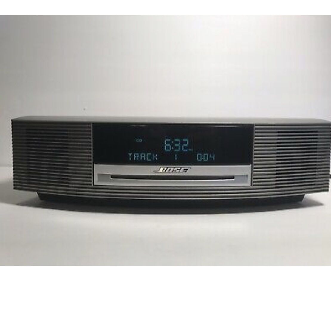 Bose Wave Platinum Silver Music System CD Player AM/FM Radio & Alarm with Backlit Remote