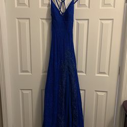 Royal Blue Gipper Prom Dress