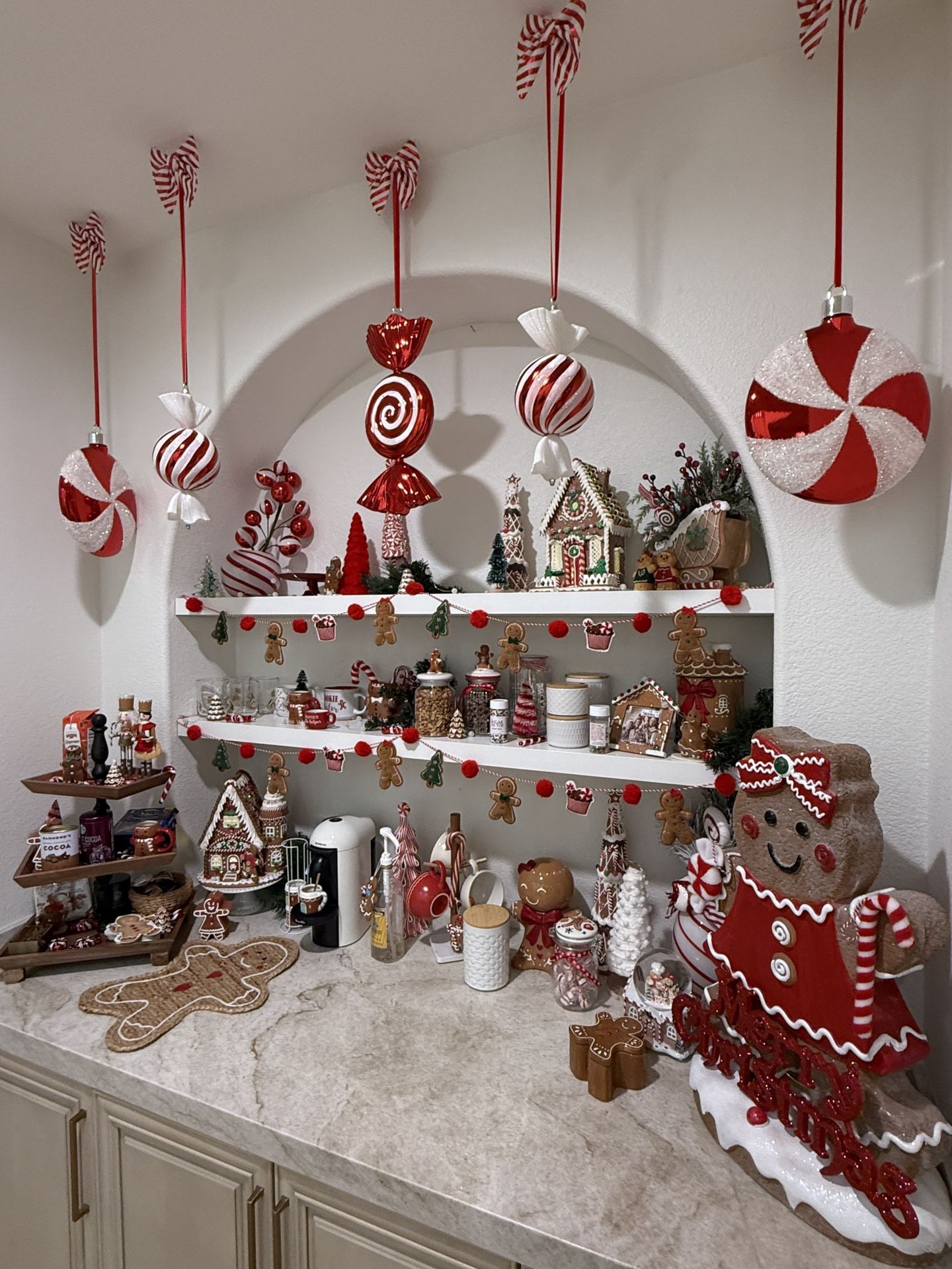 Christmas Decorations Gingerbread Decor Beverage Bar$300