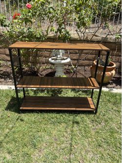 3-Tier Industrial Console Table