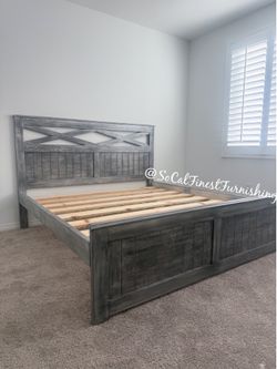 New King Bed Frame - No Mattress