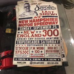 NASCAR Tony Stewart Last New Hampshire Race Poster