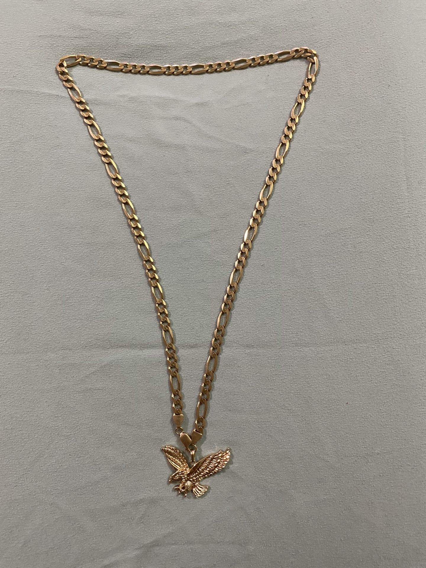 14K real gold chain with Eagle pendant