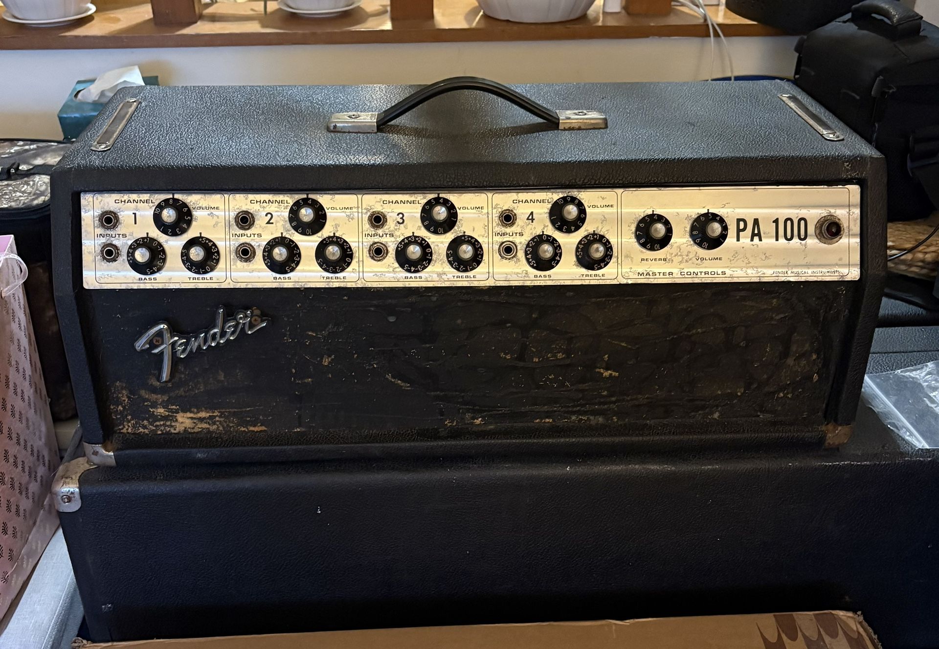 Vintage 1974 Fender PA-100 Head Tube guitar Amplifier