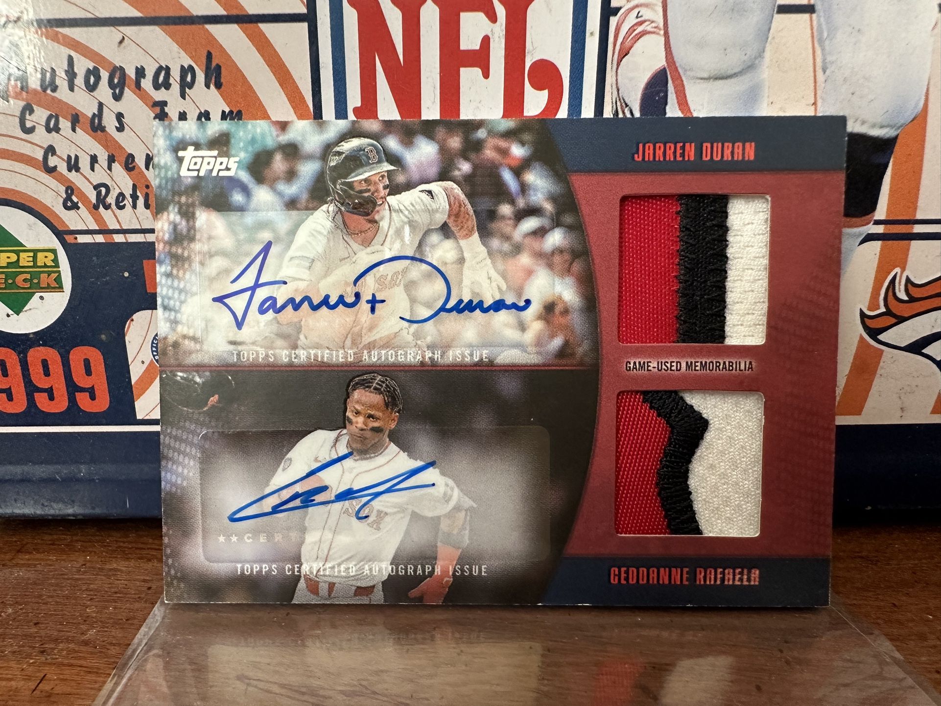 2025 Topps MLB Material Jarren Duran C Rafaela Dual Auto Patch 4/5 Boston