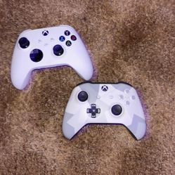 Two Xbox Controllers 