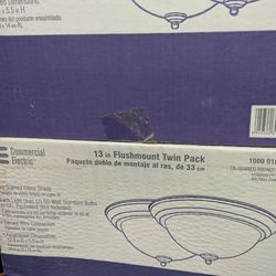 2 pack, 13" Commercial Electric flush mount lights