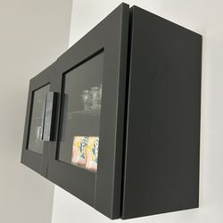 Ikea Two Cube Shelves With Glass Door