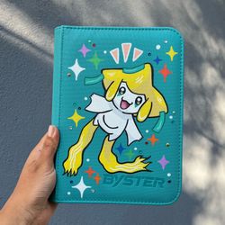 Hand Painted Pokemon Binder - Jirachi